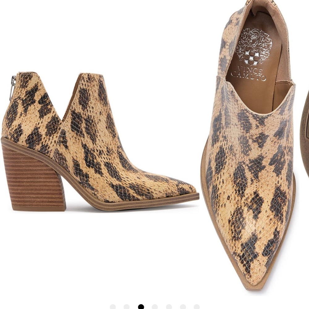 Vince Camuto nude suede booties